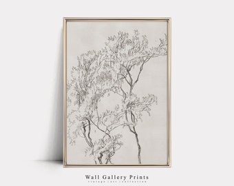 Rustic Tree Sketch | Fall Shelf Decor | PRINTABLE Digital Art #247S