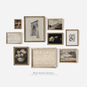 Moody Dark Painting SET | Vintage European Home Decor | Printable Digital Art T20001