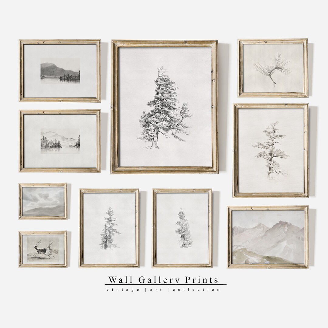 Vintage Neutral Gallery Wall SET | PRINTABLE DIGITAL Art #077ST - Etsy