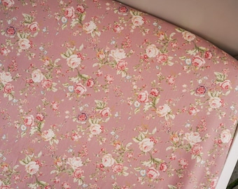 Handmade cot sheets / custom sized cot sheets/ pink Floral cot bed sheet/ newborn girls toddler bedding /floral pillowcase