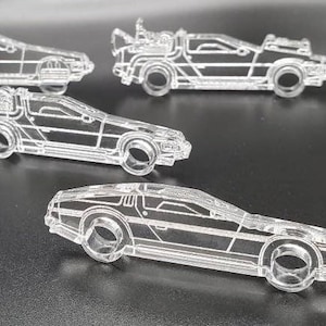 Back to the Future DeLorean keychain BTTF DMC McFly Doc Brown Time Machine Hover-mode