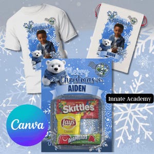 CANVA Jumbo behandelt Weihnachtskarte 11x17 11x14 Vorlage Mockup + Design Class, klarer Deckel, digitaler Download, Weihnachtskarte, Weihnachten