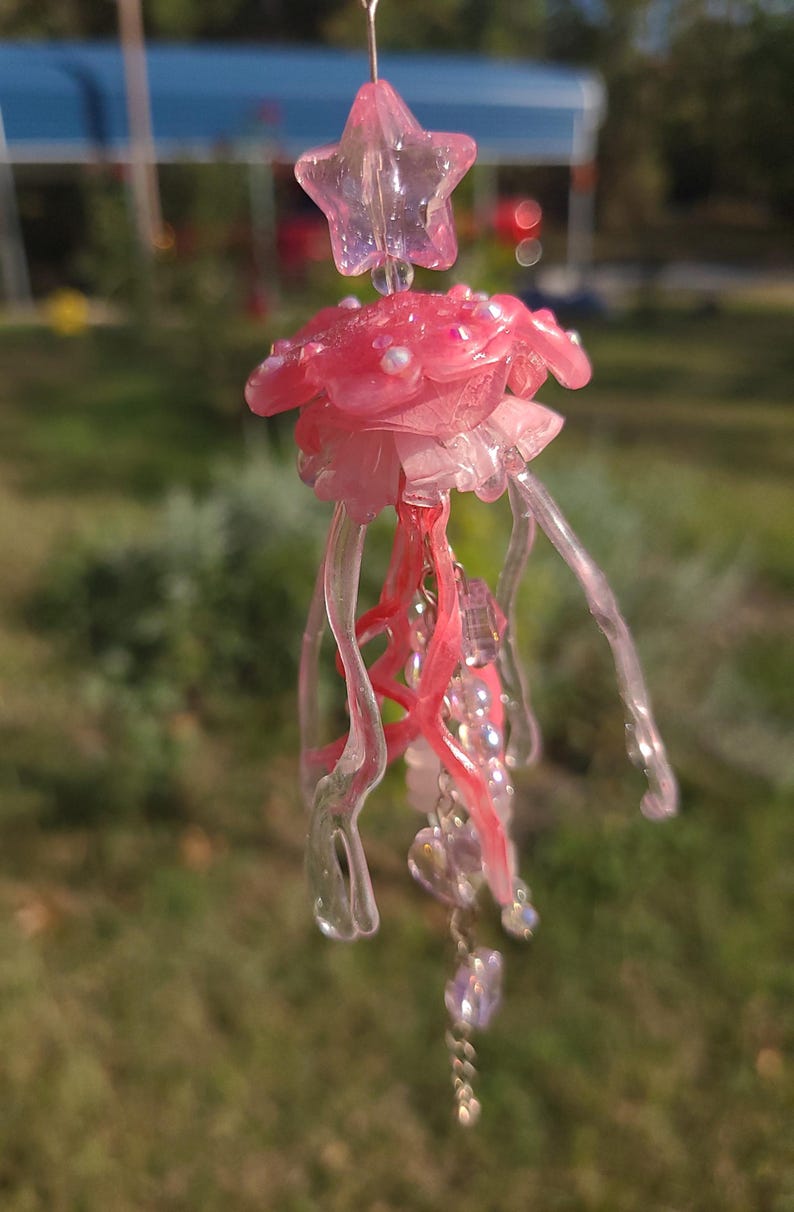 Cute Handmade Jellyfish Resin Keychain Charm read Description Please Etsy