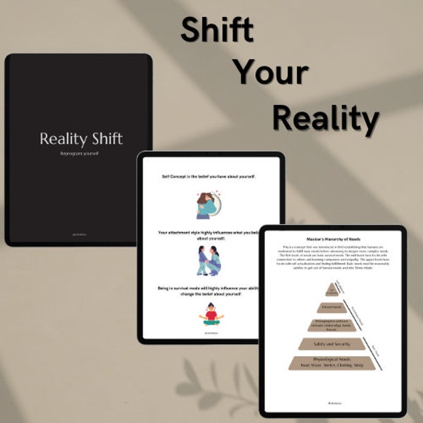 Reality Shift - Self Guided Journal to Reprogram your mind and learn your attachment Style