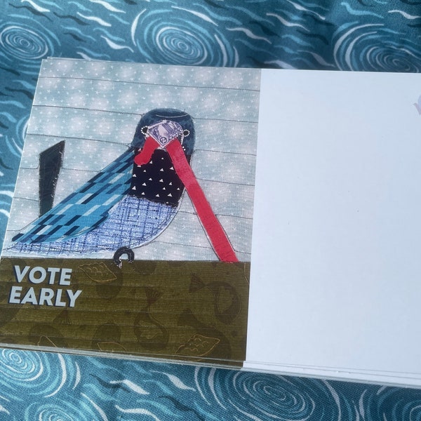 Vote Early postcards. 100 cards. Featuring bird.