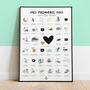 Poster Meine ersten Male „Baskenland“, ein personalisiertes Poster zum Stempeln für Mädchen und Jungen