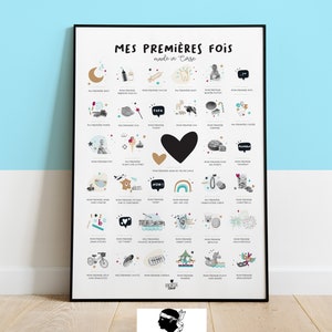 Poster Meine ersten Male „made in CORSE“, ein personalisiertes Poster zum Stempeln für Mädchen und Jungen