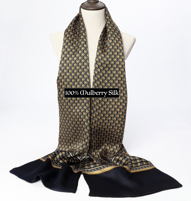 Men's Mulberry Silk Scarf/doublelayer & Doublesided Silk Scarf