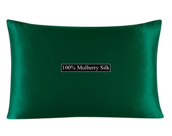 100% Mulberry Silk Pillowcase for Skin and Hair Care - Both Sides 19 Momme High Quality Silk