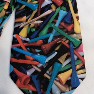 Ralph Marlin  Collectible Vintage Novelty Necktie &quot;Golf Tees&quot;  1994  Made in the USA