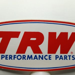TRW Performance Parts - Original Vintage 1980&#39;s Racing Decal/Sticker 6 inches x 3 inches