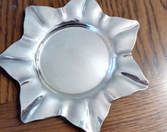 Sheffield Silver Star Shaped Trinket Dish   Made in the USA