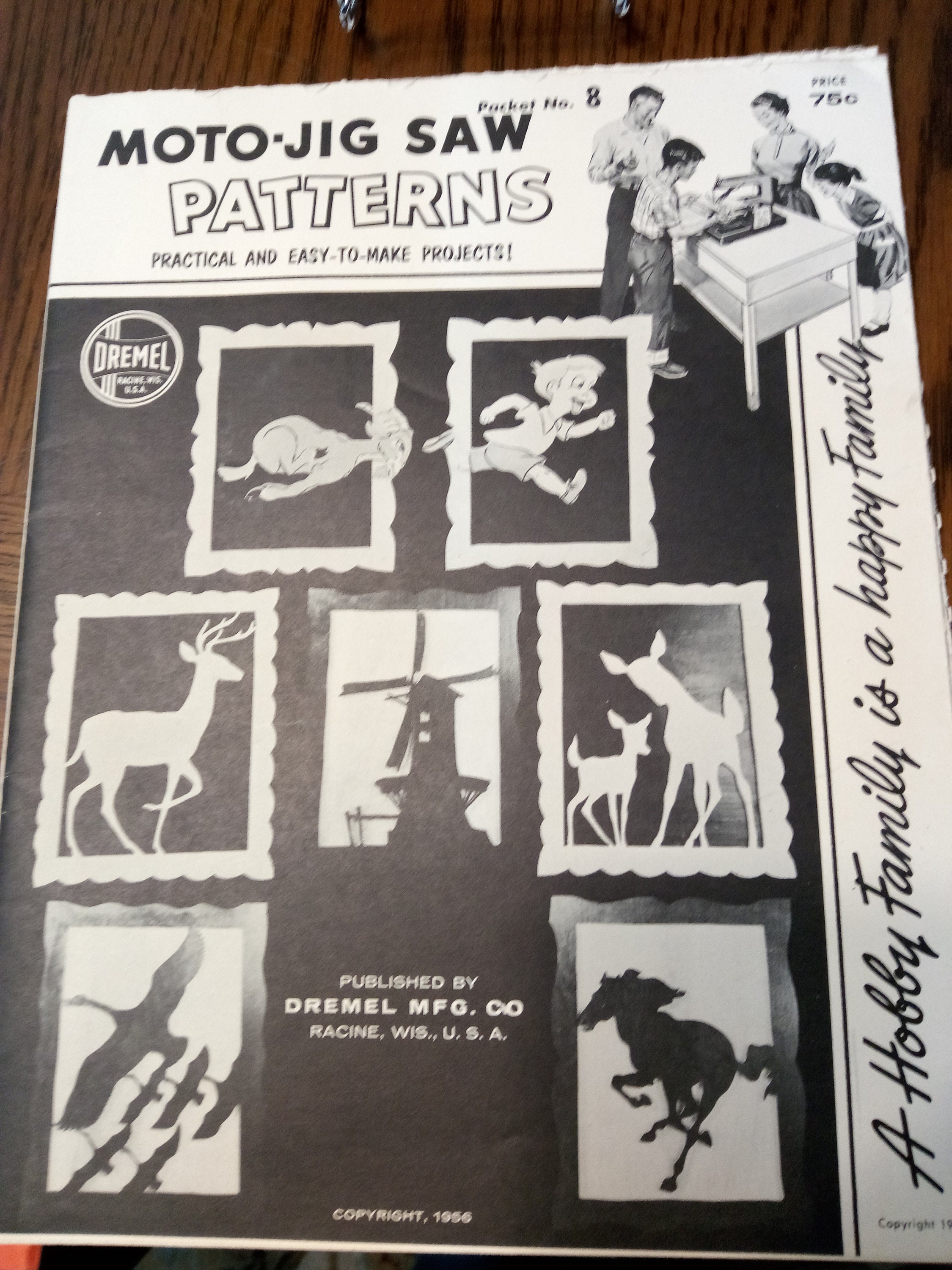 Dremel MOTOJIG SAW Patternslot of 8 Packets 1 Through 8 Copyright
