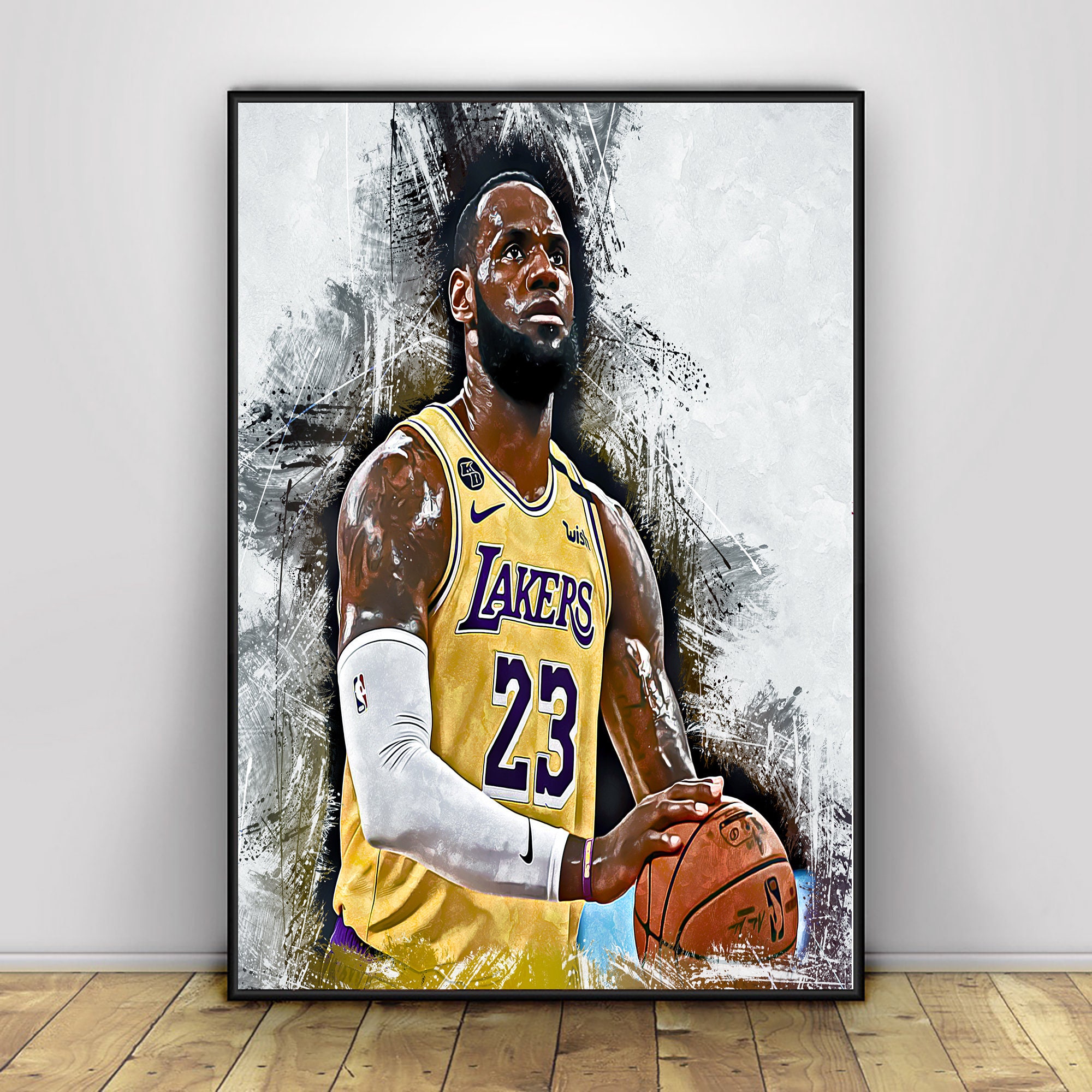 Lebron James Los Angeles Lakers Wall Art Etsy UK