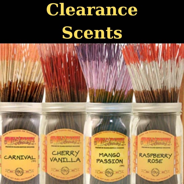 Clearance Scents - 40% OFF- Hand Dipped Incense Sticks - Choose Your Quantity