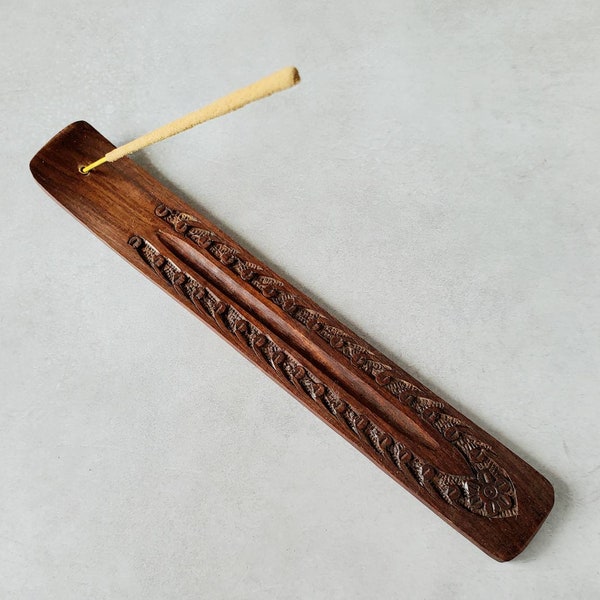 Wood Incense Holder - Handcarved Incense Holder - Ash Catcher