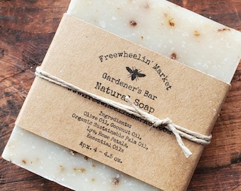 Gardener's Bar Soap - Natural Bar Soap - Cold Process Handcrafted Soap