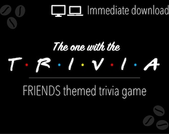 El de la trivia: Juego de trivia imprimible con temática de amigos