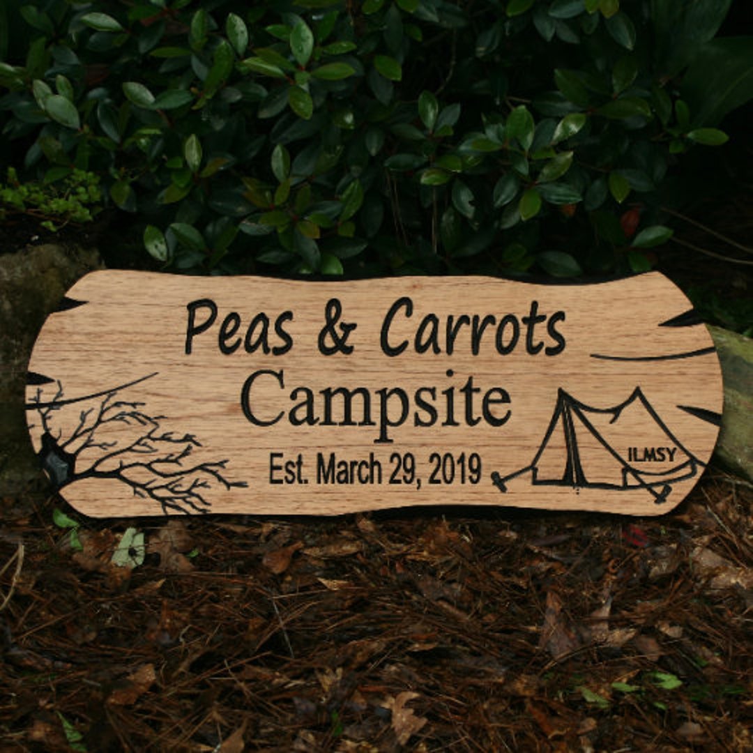 Camp Sign - Personalized Sign - Custom Wood Sign - Carved Sign - Rustic ...