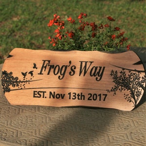 Wooden  Sign - Personalized Sign - Custom Wood Sign - Carved Sign - Rustic Sign - Family Name - Outdoor