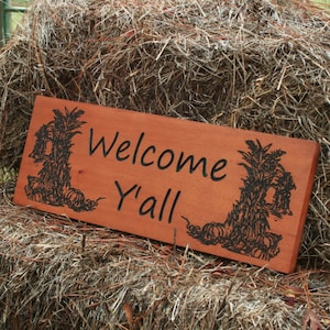 Custom Wood Sign - Personalized Sign - Welcome - Indoor - Outdoor -  Custom Wood Sign - Carved Sign - Rustic Sign - Family Name