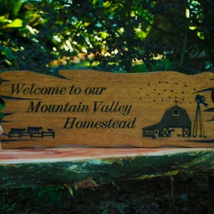 Farm Sign - Custom Wood Sign -  Personalized Sign - Indoor - Outdoor -  Carved Sign - Rustic Sign - Family Name