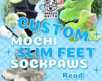 CUSTOM: Mochi fursuit slim feet sockpaws (READ DESCRIPTION) Do not purchase yet
