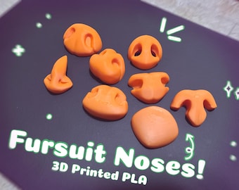PLA 3D Printer Fursuit Nose Bat Feline Canine Mustelidae - CUSTOM SIZES And Shapes Available