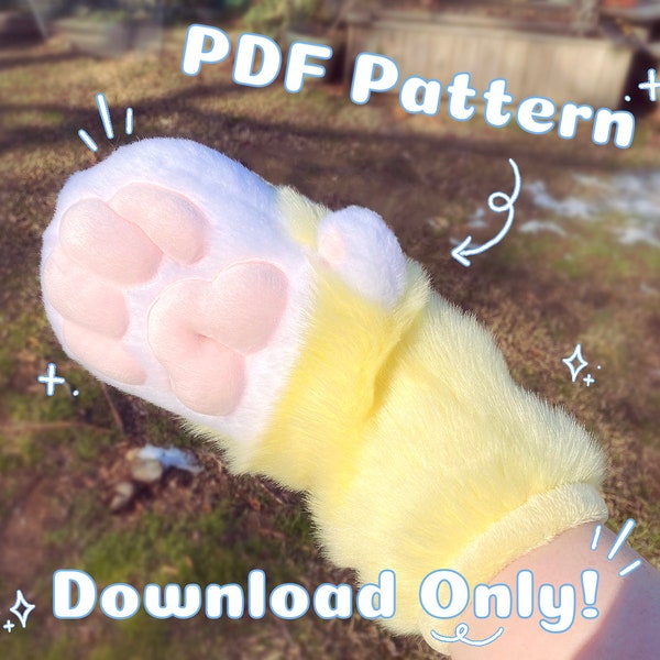Patrón e instrucciones de Mochi Mitten Paw 2.0 2024 (Leer descripción)