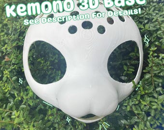 Leuke kemono schattige fursuit hoofdbasis 3D-geprint fursuitmasker, korte snuit hoofdbasis, cosplay PLA + materiaal
