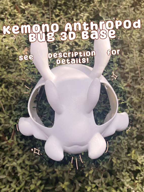 Kemono Anthropod Bug Fursuit Head Base 3D Printed Fursuit Mask, Bug Animal Toony Kemono Bug Head