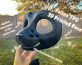 3D gedruckte Feline Fursuit Kopf Basis, Toony Kitty Maske