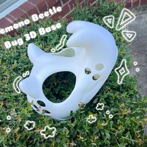 3D Printed Kemono Beetle Fursuit Head Base, Toony Anthropod Mask