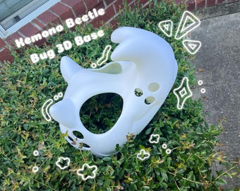 3D Printed Kemono Beetle Fursuit Head Base, Toony Anthropod Mask