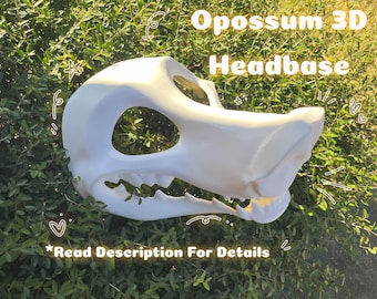 Opossum Fursuit Head Base, 3D gedruckte PLA Toony Maske