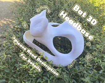 3D gedruckte Fledermaus Fursuit Kopfbasis, Toony Tiermaske, PLA
