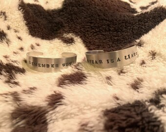 Custom Personalized Hand Stamped Metal Cuff Bracelet