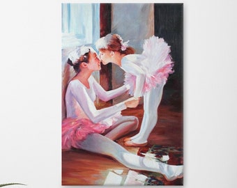 Degas Sister Ballerinas Danseuse - Stampa su tela allungata - Opzioni a più dimensioni