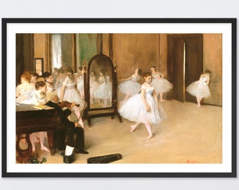 La classe di danza (1870), Edgar Degas - Poster incorniciato - Varie dimensioni