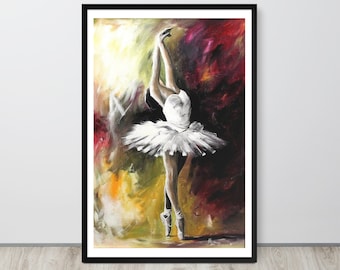 Edgar Degas En Pointe Danseuse Ballerina Obraz olejny - Plakat w ramie - Różne opcje rozmiarów
