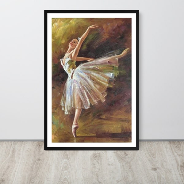 Edgar Degas Ballerina Tilting Danseuse Oil Painting - Affiche Français Art Dancer (encadrée et non encadrée)