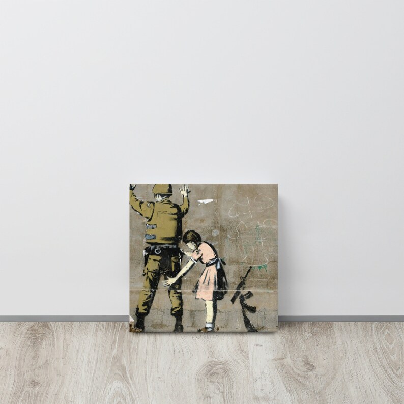 Banksy Wandbild ‚Girl Searching‘ – Kunst-Deko Auf PVC-Schaum, 15 X 10 Cm