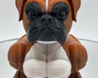 Pato con forma de perro bóxer: Regalo de patito impreso en 3D