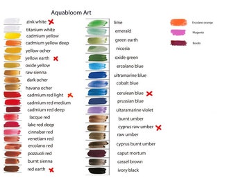Maak je persoonlijke palet / halve pan of keramische pot / 12 kleuren / 18 kleuren / 24 kleuren
