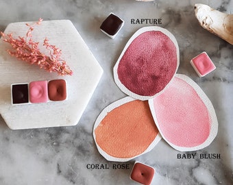MAGNOLIA / handmade watercolor / Baby Blush / half pan / set or separate