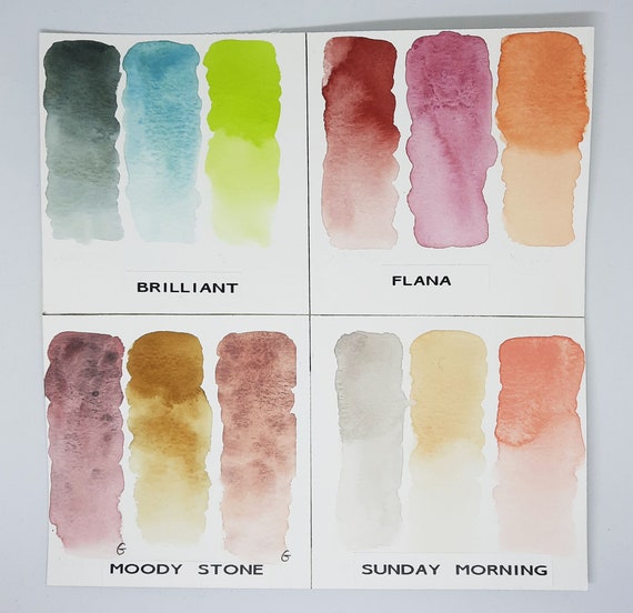 Artist Watercolors, Neutrals palette, Warm mixing trio & useful skin  tones
