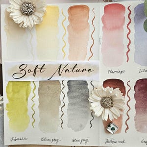 Palet Soft Nature, 21 aquarelset, handgemaakte aquarel
