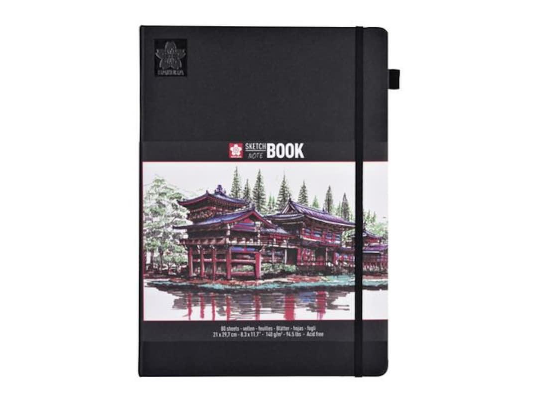 Sakura Black Sketchbook/3 Sizes Sketchbook for Watercolor,drawing,painting Etsy