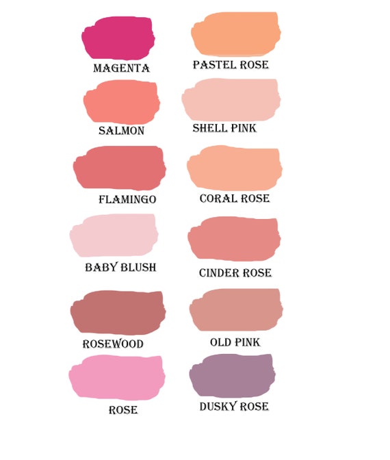 Different Kinds Of Pink Names