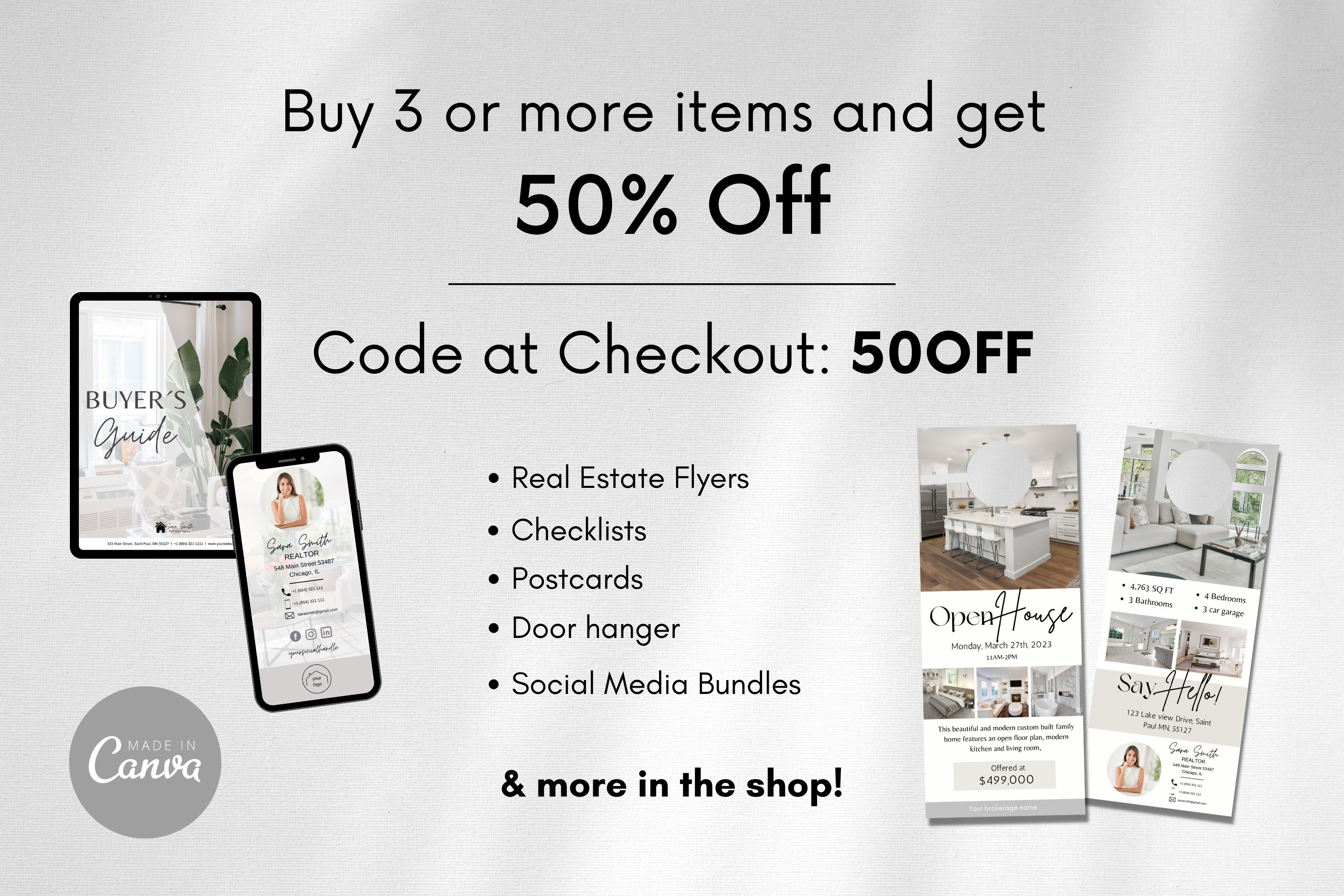500 Luxury Real Estate Social Media Realtor Instagram Bundle Instagram Posts and Stories Facebook Realtor Social Media Templates Canva Etsy